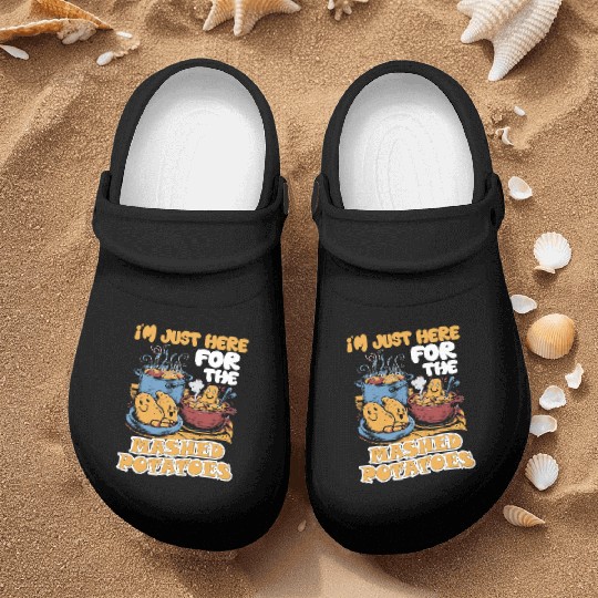 I'm Just Here For The Mashed Potatoes Thanksgiving Nurse Clogs