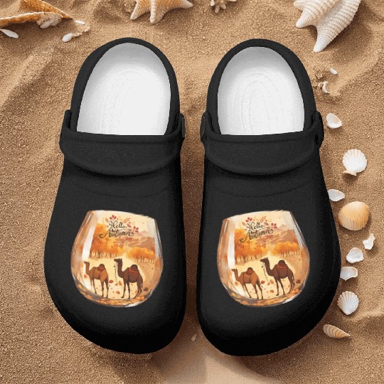 Hello Autumn unique design. Nurse Clogs