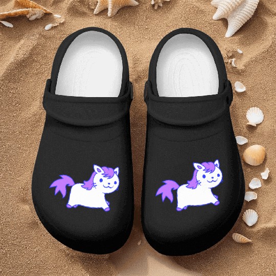 Little Pony Cat Face Little Small Horse Riding Fun Nurse Clogs