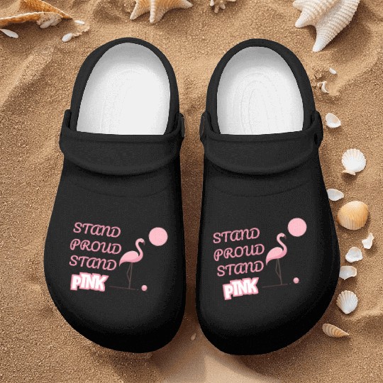 Pink Flamingo Nurse Clogs