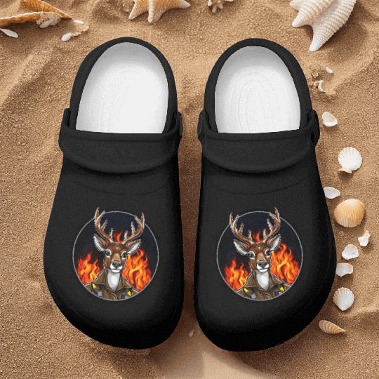 Deer Firefighter Nurse Clogs