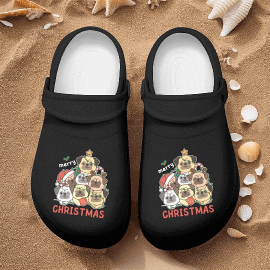 Pug Christmas Tree Merry Christmas Nurse Clogs