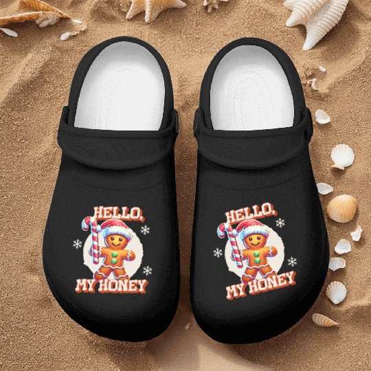 Gingerbread Man - Hello, My Honey! Nurse Clogs