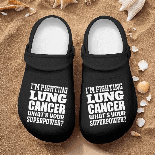 I'm Fighting Lung Cancer Nurse Clogs