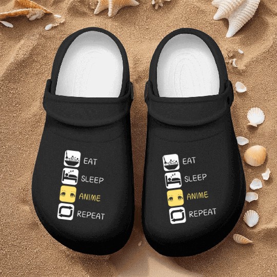Eat Sleep Anime Repeat Japanese Culture Nurse Clogs