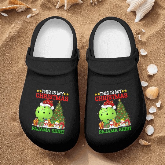 Pickleball Christmas Tree Lights Nurse Clogs