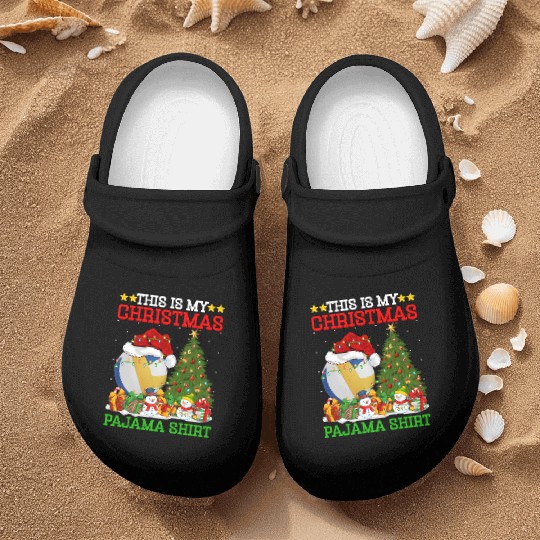 Volleyball Christmas Tree Lights Nurse Clogs