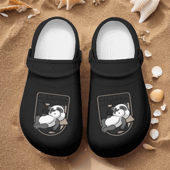 Life Is Better With Pandas Panda Bear Friend Nurse Clogs