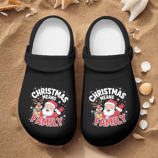 Christmas means family Nurse Clogs