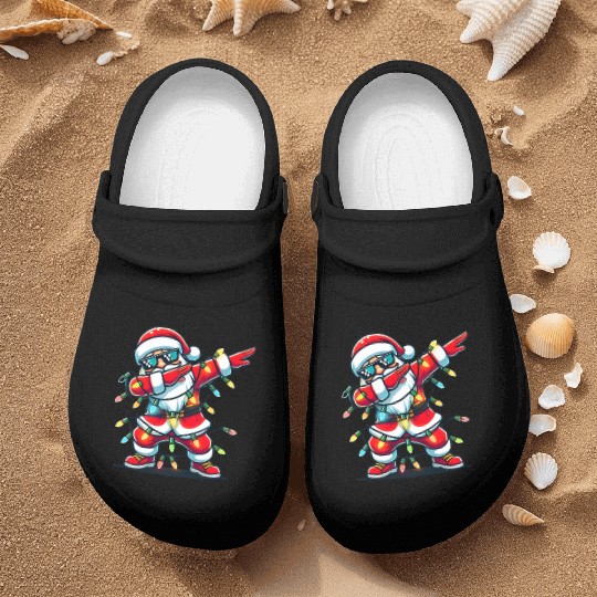 Dabbing Santa Christmas Nurse Clogs