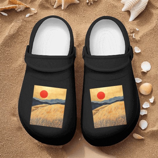 Sunset Serenity: Susuki Fields in Twilight Nurse Clogs