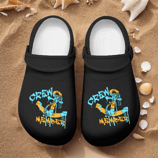 Sailing Crew Member Anchor Graffiti Spray Drops Nurse Clogs