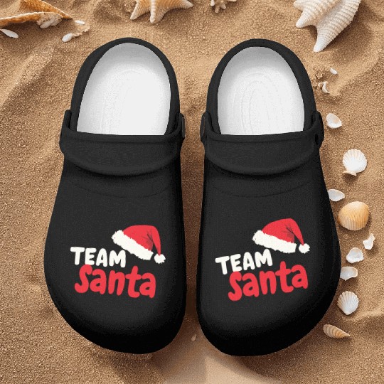 Team Santa Santa Claus Christmas Santa Claus Nurse Clogs