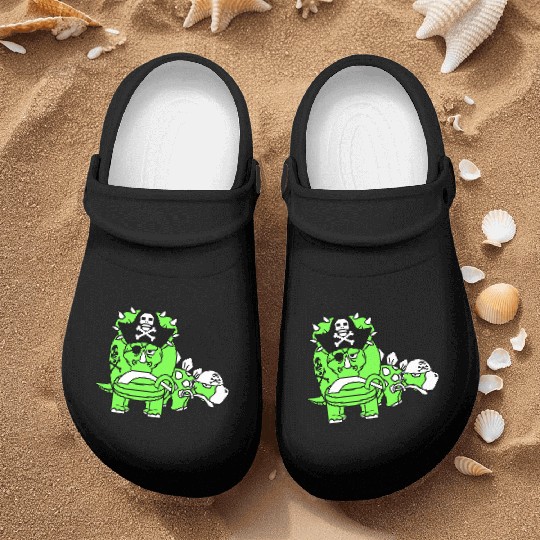 Triceratops Stegosaurus 2 Dinosaur Pirates Dinos Nurse Clogs