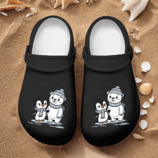 Penguin and Polar Bear Friends Nurse Clogs