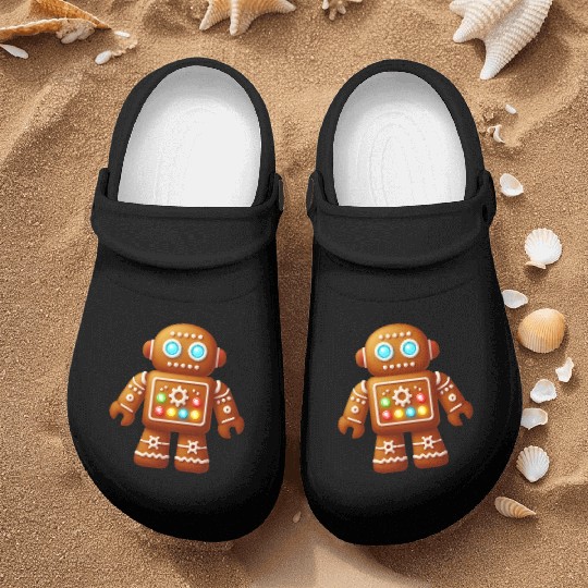 GingerTech Technology Gingerbread Man Nurse Clogs