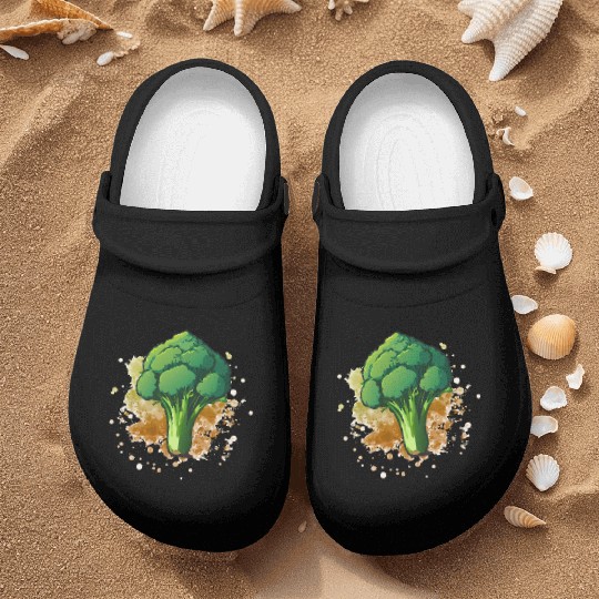 Vegetarian Vegan Broccoli Nurse Clogs