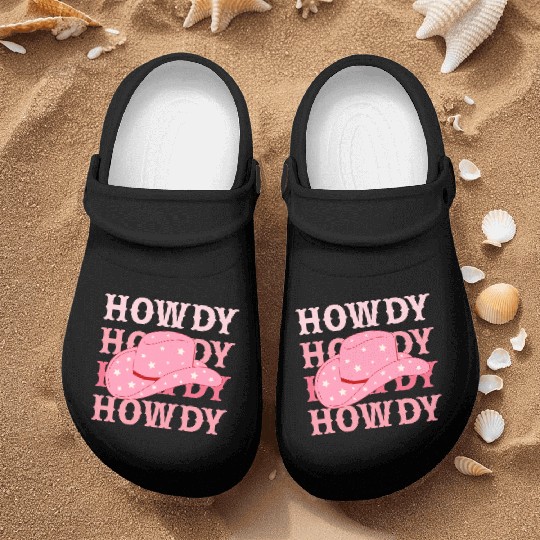 Howdy Cowboy Star Hat Nurse Clogs