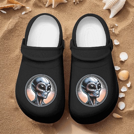 Grey Alien Nurse Clogs