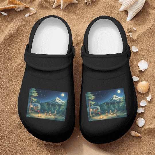Digital nature bad painting Nurse Clogs