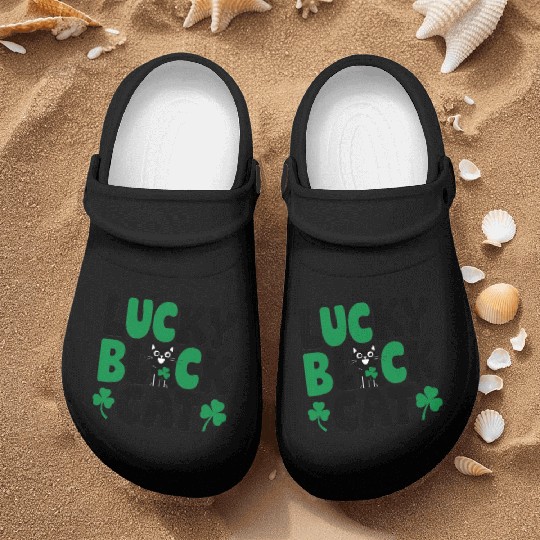 Black Cat Lover Designs Nurse Clogs