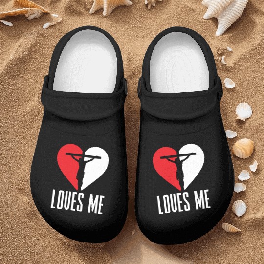 Jesus Loves Me Christian Christmas Nurse Clogs
