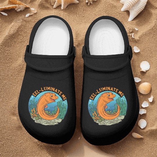 Eel-luminate Me Funny Eel Pun for Sea Life Lovers Nurse Clogs