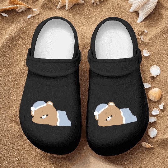 Tired Brown Bear Nurse Clogs
