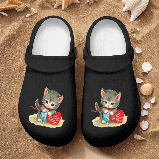 Kitten To a Dear Valentine s Day Card Nurse Clogs