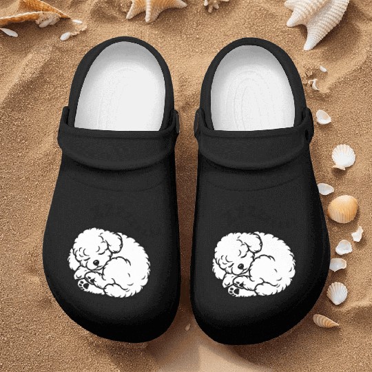 Sleepy Puppy Zzzz - Adorable Bichon Frise Nurse Clogs