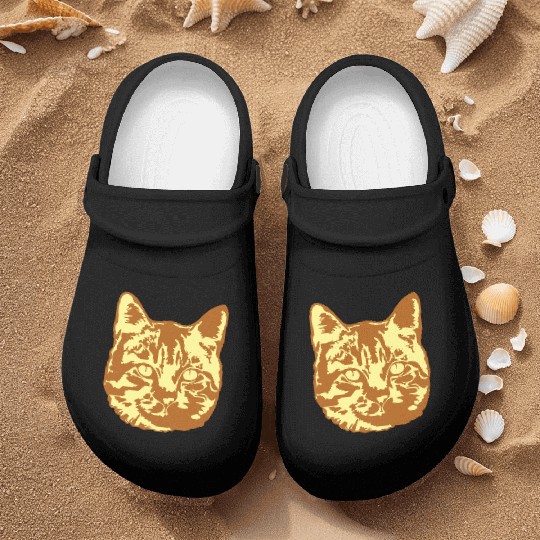 Cat Lover Realistic Pet Face Cute Cool Kitten Head Nurse Clogs