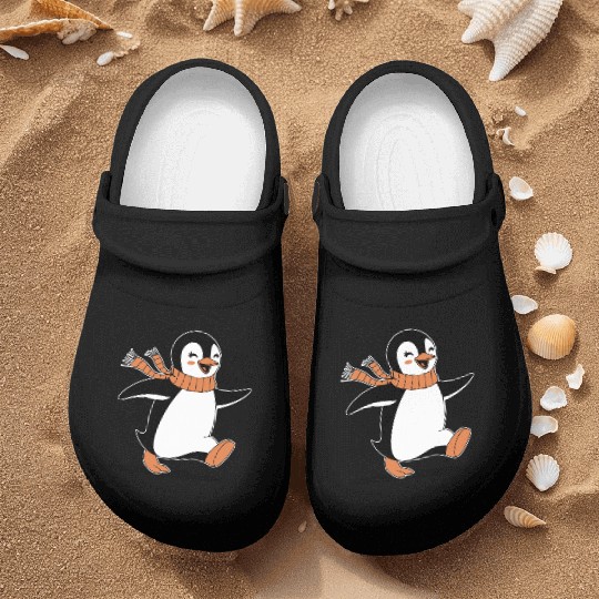 Happy Penguin Running Jogging Adventure Nurse Clogs