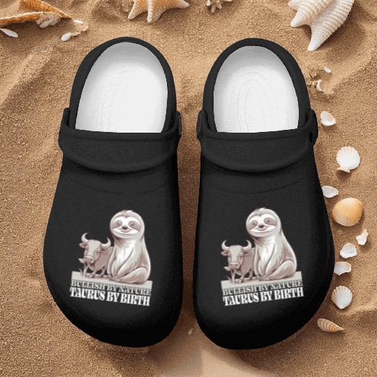 Bullish By Nature Taurus Zodiac Sloth Nurse Clogs