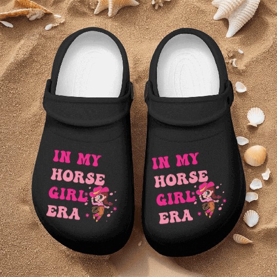 In My Horse Girl Era – Cute Equestrian Aesthetic Nurse Clogs