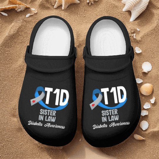 T1D Sister In Law Diabetes Type 1 Awareness Nurse Clogs