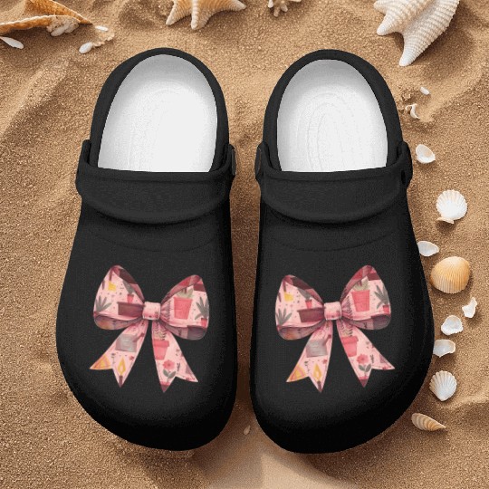 Coquette Bow Gardening Gardener Plants Pattern Nurse Clogs