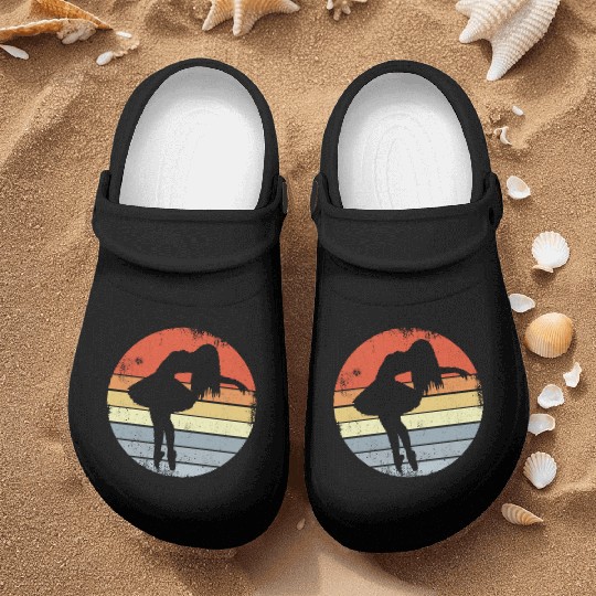 Vintage Ballet Girl Drawing Nurse Clogs