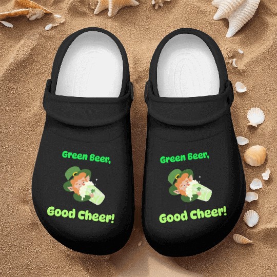 Green Beer Good Cheer Nurse Clogs