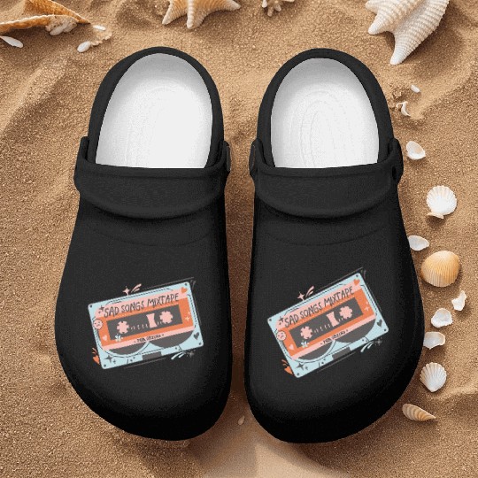 Vintage Sad Songs Mixtape Design Nurse Clogs