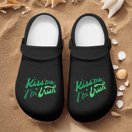 Kiss Me I'm Irish on Nurse Clogs