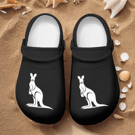 Marsupials Of The Wild Kangaroo Silhouette Nurse Clogs