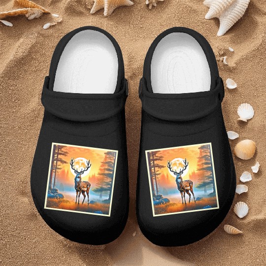 Golden Deer Twilight Peak Nurse Clogs