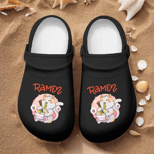 Cute Cat Ramen - Japanese Anime Kawaii Kitty Nurse Clogs