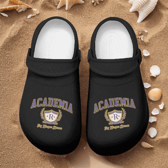 Academia Aesthetic College Logo - Vintage Universi Nurse Clogs