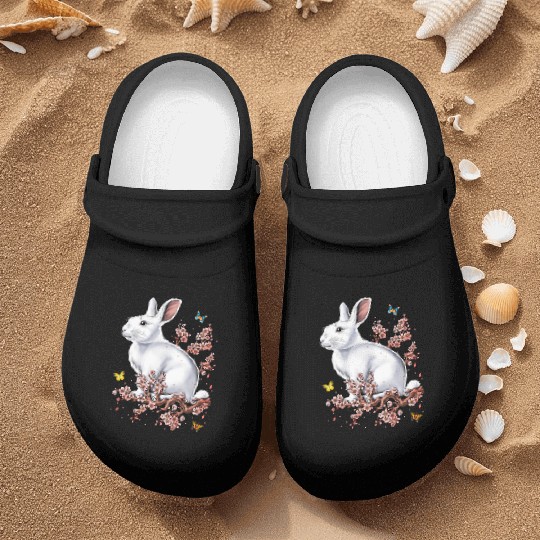 Rabbit Cherry Blossom FULL Nurse Clogs