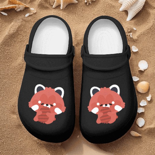Sleepy Red Panda Nurse Clogs