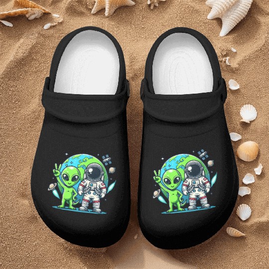Alien Astronauts In Space Nurse Clogs