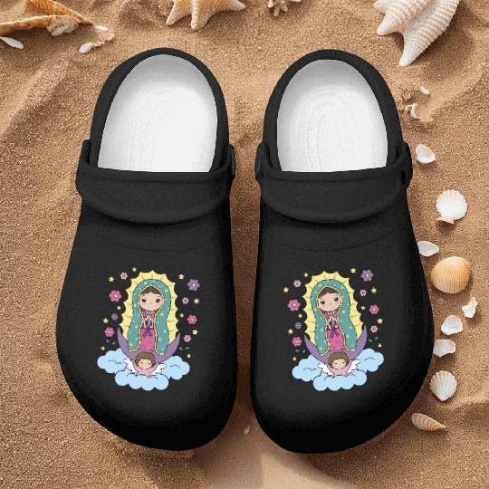 Our Lady of Guadalupe Mexico for Kids Toddlers Nurse Clogs