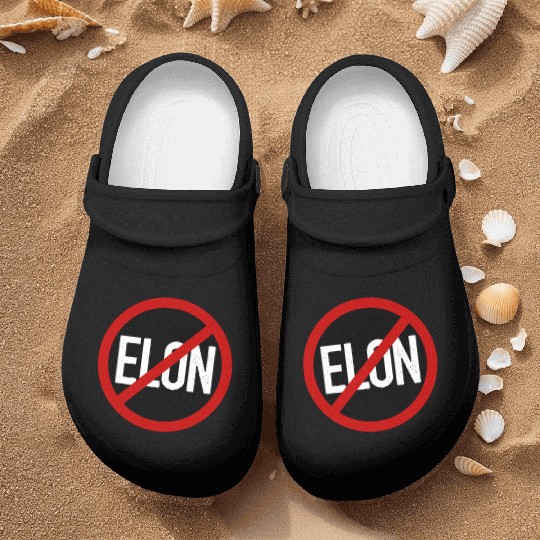 Anti Elon Musk Bumper Fascist prohibition sign Nurse Clogs