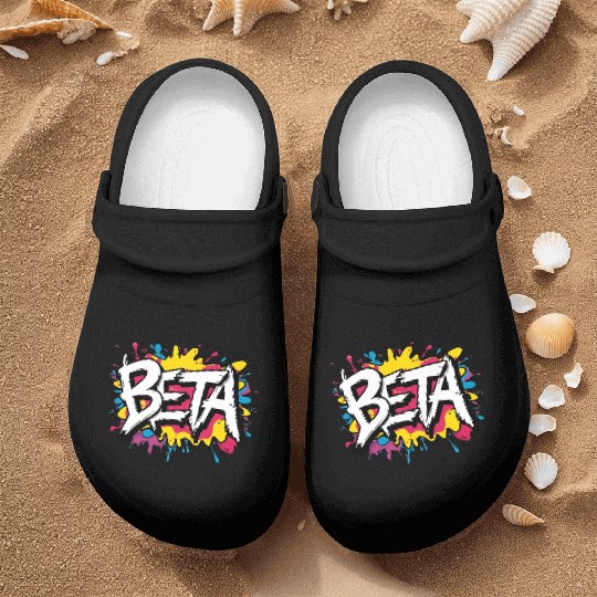 Beta Graffiti Nurse Clogs – Loud Slang Splash Design